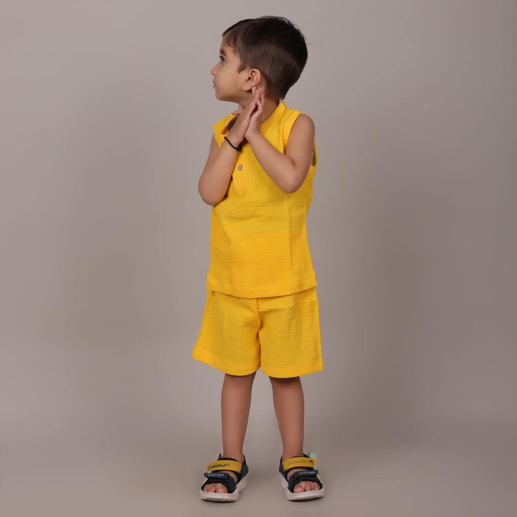 Organic Cotton Co-ord Set- Yellow