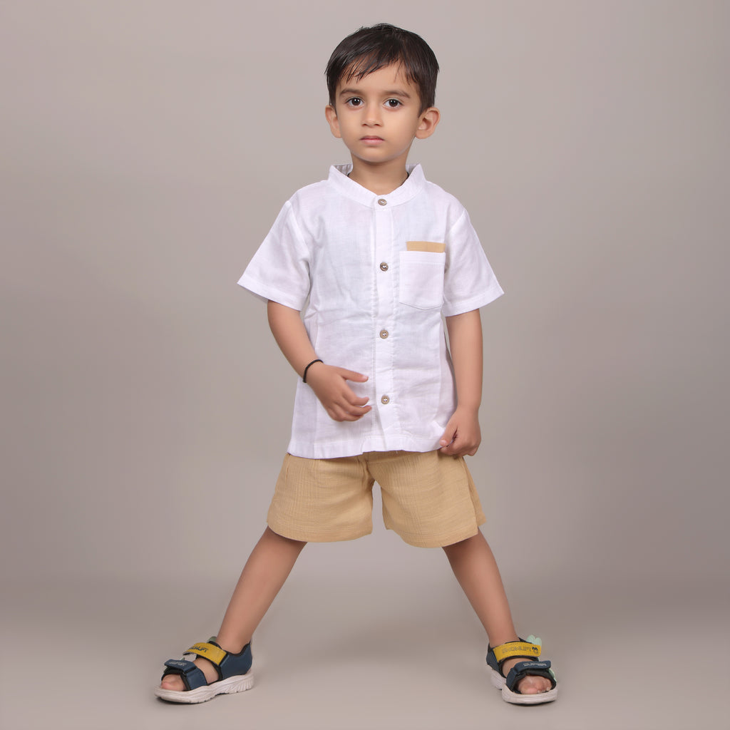 Organic Cotton Co-ord Set -  Beige
