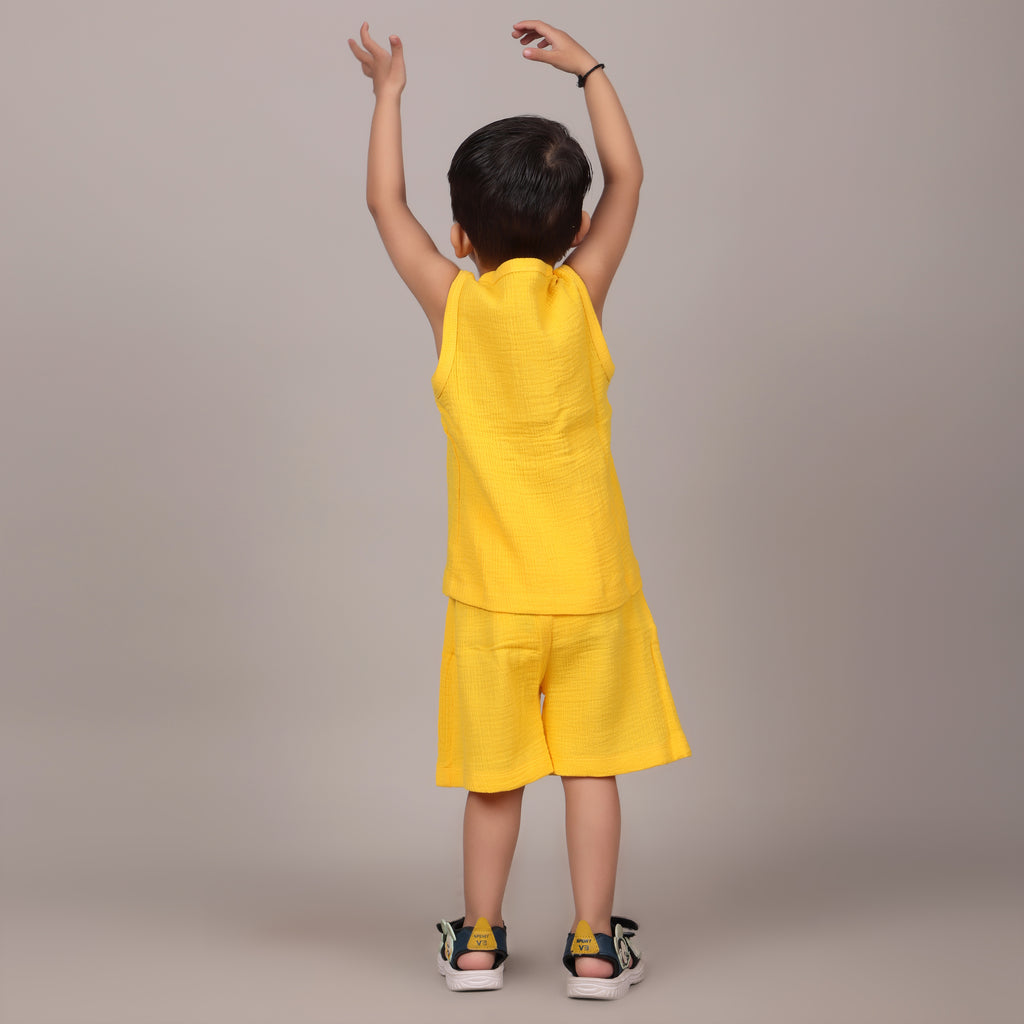 Organic Cotton Co-ord Set- Yellow