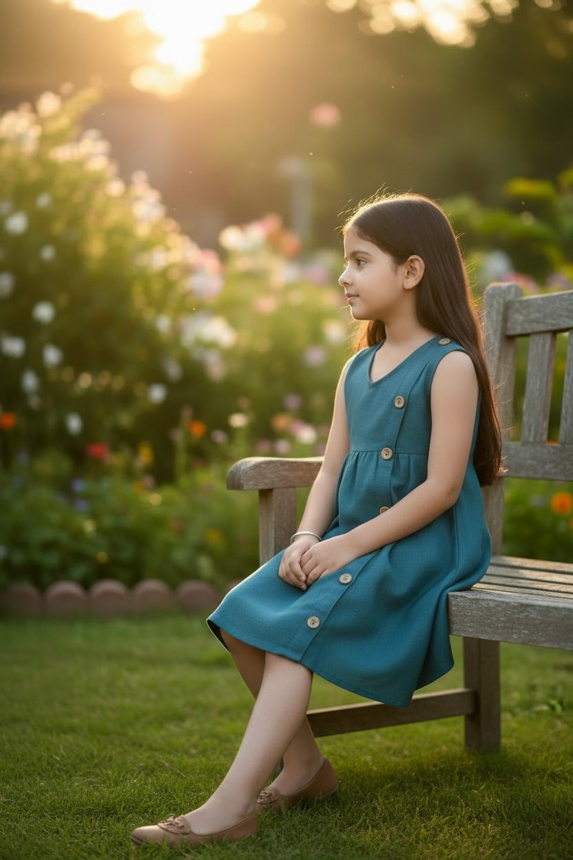 Linen Dress - Blue