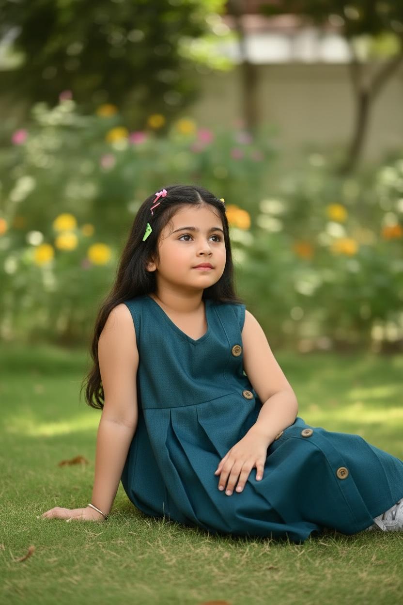 Linen Dress - Blue
