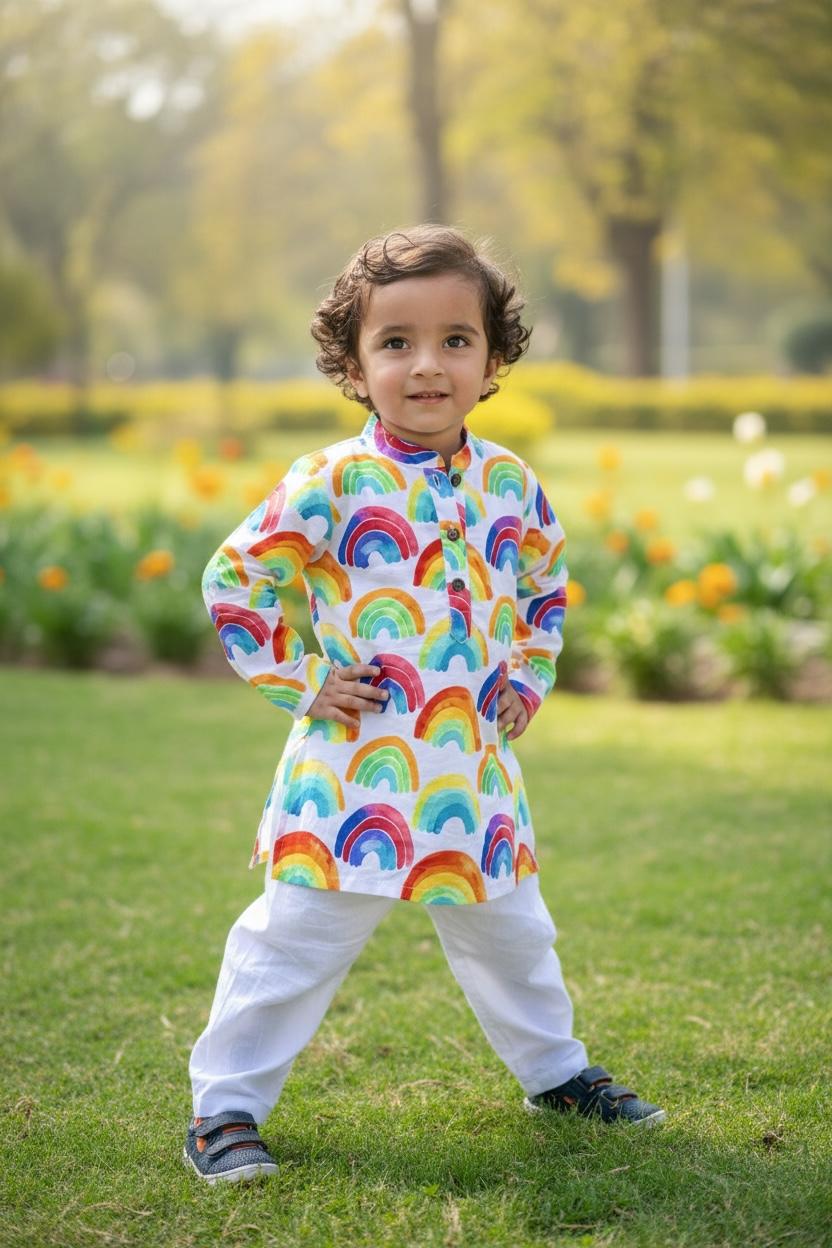 Rainbow Kurta Set