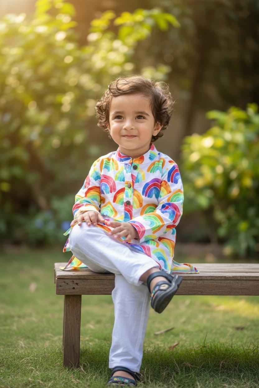 Rainbow Kurta Set